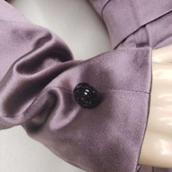 Kay Unger New York Silk Blazer jacket Size 8 Mauve lavender purple shiney sheen - Picture 12 of 12